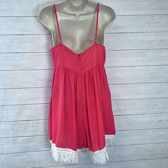 Boutique Joyce Flowy Spaghetti Strap Romper with Tassel Detail 💗 - Picture 5 of 9